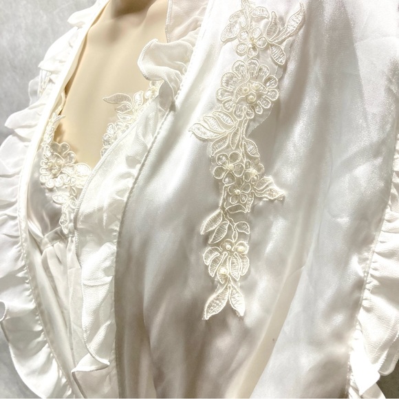 INTIMO DONATELLA Wedding Night Baby Doll Chemise and Robe 2 Piece Set Medium - Picture 6 of 16